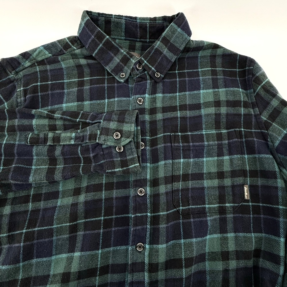 Eddie Bauer Flannel Shirt Mens XL Muli Plaid Button Down Long Sleeve easy care